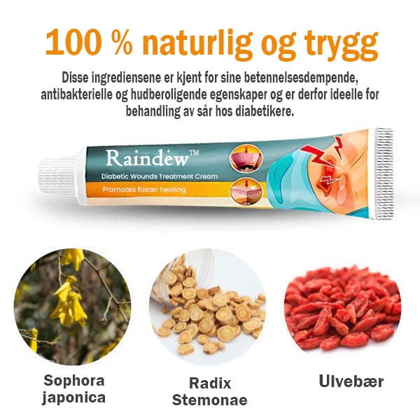 Raindew™🔥Diabetisk sårbehandlingskrem - Kjøp 1 få 1 - 🚨{Begrenset lager}🚨