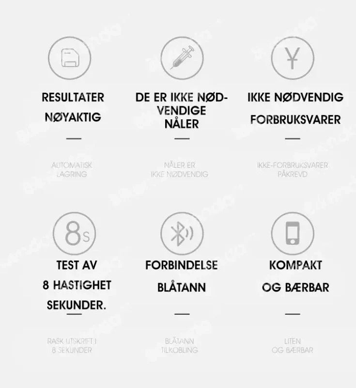 Bikenda™ Avansert Ikke-Invasiv Blodsukkermåler – 99,9 % Nøyaktighet + Eksklusiv Gave! Stolt Brukt av Ledende Sykehus Verdensomspennende