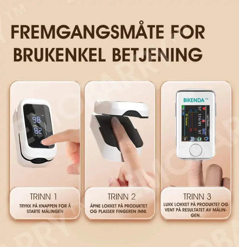 Bikenda™ Avansert Ikke-Invasiv Blodsukkermåler – 99,9 % Nøyaktighet + Eksklusiv Gave! Stolt Brukt av Ledende Sykehus Verdensomspennende