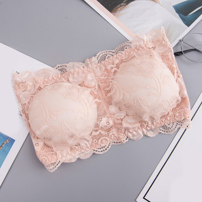 Spring Summer Women Bra Seamless Tube Top Bra Strapless Bandeau Push up Bra Women's Underwear Basic Stretch Underwear Lingerie