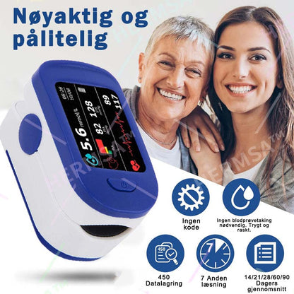 HERMSA Høypresisjons Multi-Use Ikke-Invasiv Medisinsk Enhet (For Blodsukker, Blodoksygen og Blodtrykksmåling) [99,9% Nøyaktighet]